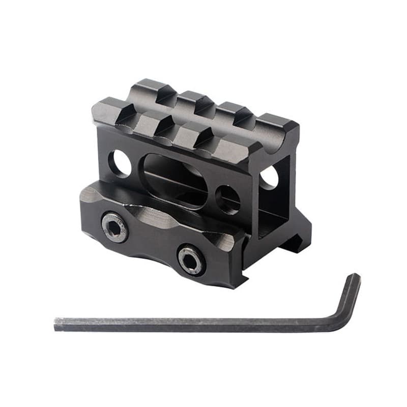3-slot raised rail 20 to 20mm bracket, aluminum alloy rail, T1 sight riser bracket, raised rail