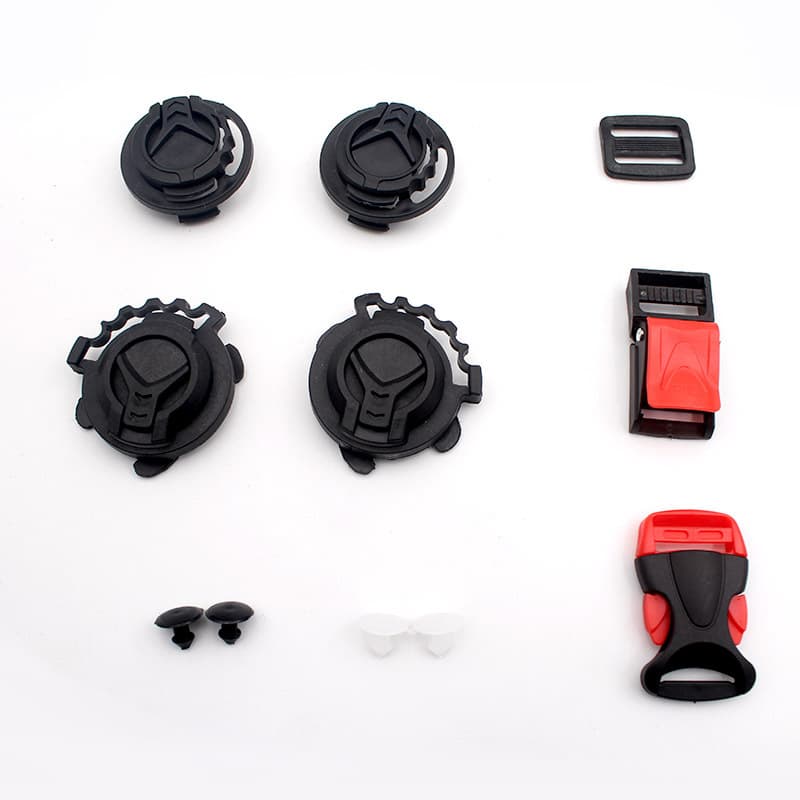 Electric motorcycle helmet accessories: chin strap buckle, plastic clip, metal lock, helmet visor mount, chin support