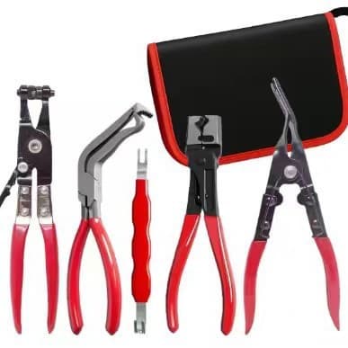 Automotive Repair Tool Set Straight Handle Hose Clamp Pliers, Bent Head Disconnect Pliers, Pry Bar, Light Switch Pliers, Curved Pliers, Cross-Border Bestseller