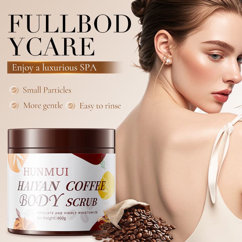 [Cross-border foreign trade] HUNMUI Sea Salt Coffee Body Scrub Cleansing Body Exfoliating Chicken Skin Moisturizer