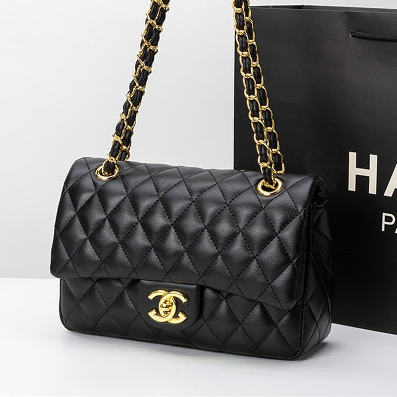 Chanel CF Classic Diamond Quilted Versatile Genuine Leather Crossbody Bag, Small Chanel Style Bag, Premium Texture, Designer Women's Bag