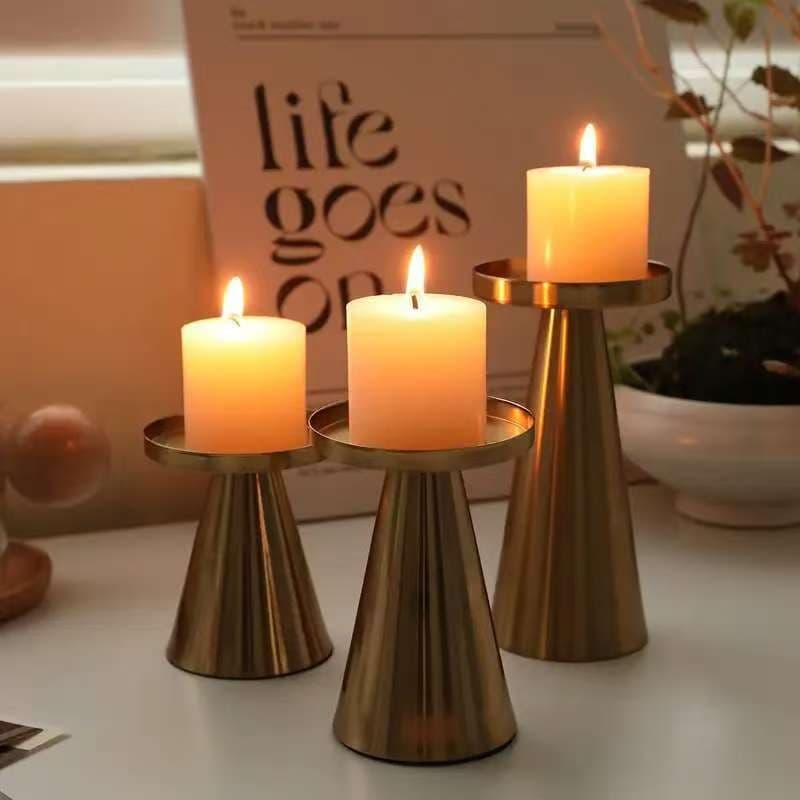 Halloween new product golden art cross-border candlelight ornaments creative candle holder romantic iron decoration holy Halloween American wax