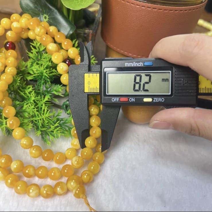 Cuba New Honey TikTok Same Style 108-Piece Chicken Oil Yellow Bracelet Amber Multi-Style Bracelet Necklace Prayer Beads Wholesale