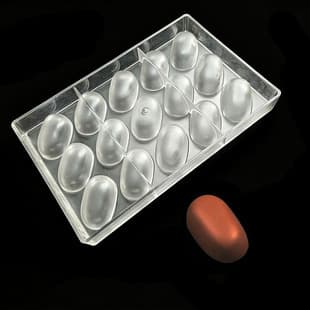 5.4CM 15-Cavity Small Pillow Oval Chocolate Mold, Food-Grade PC Polycarbonate, Chocolate Mold