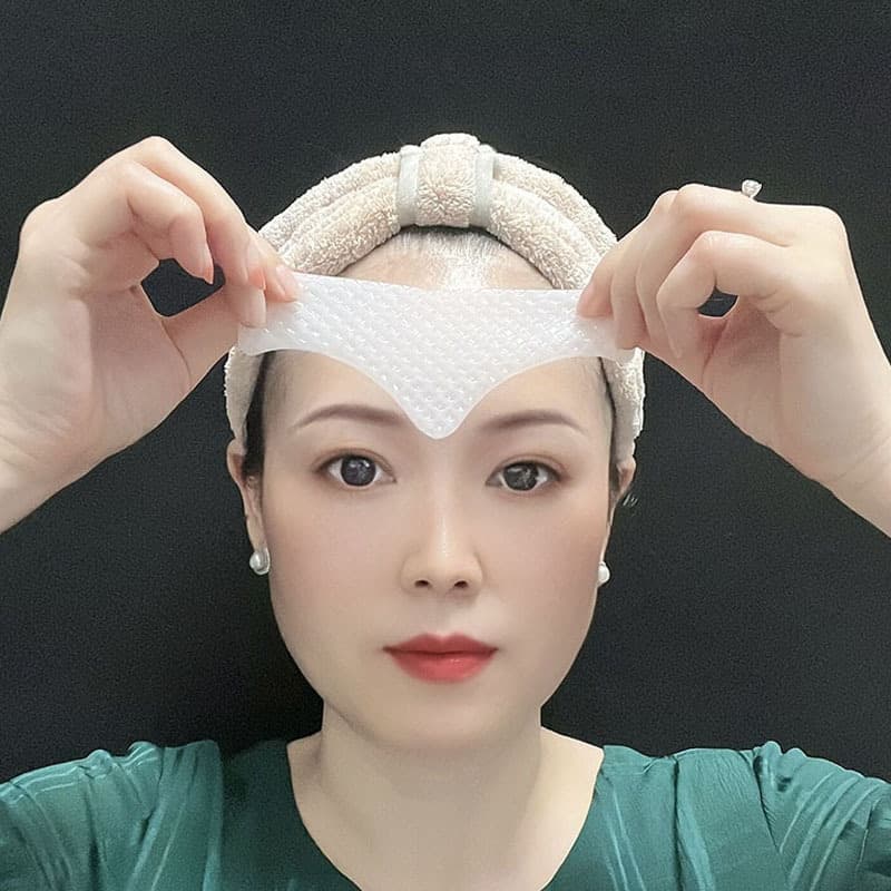 Crystal Gold Forehead Patch Grid Crystal Forehead Wrinkle Patch Machine-Pressed Forehead Patch Unisex Film Material Skincare Product