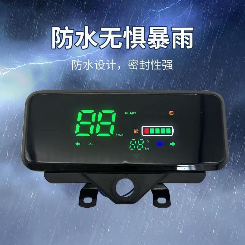 Electric tricycle dashboard digital instrument retrofit 4860v 72v power meter speedometer universal LCD instrument