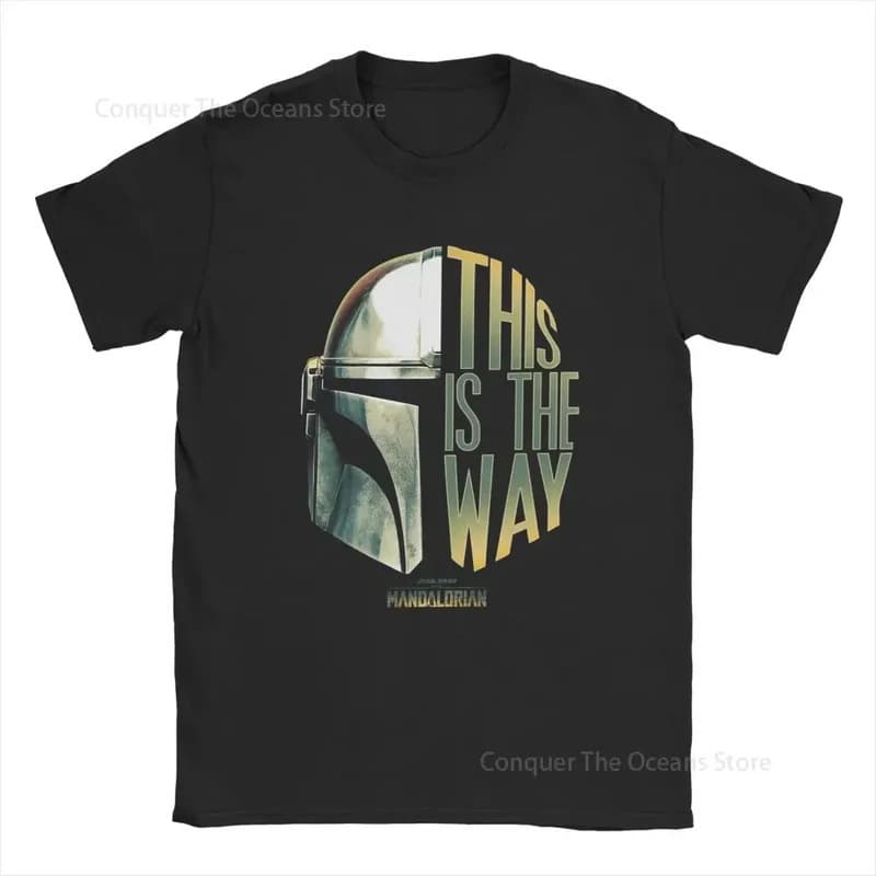 【Cross-border EU Size】Vintage Mandalorian Inspired Graphic Cotton T-Shirt