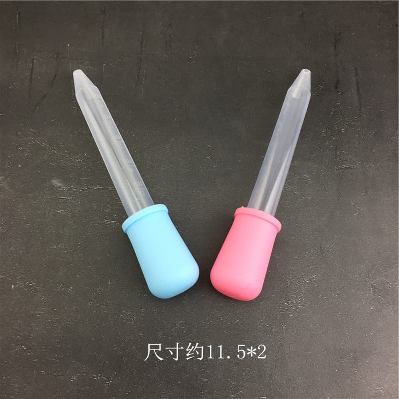 Suction-Type Graduated Dropper (1-5ml) with Silicone/Plastic Components for DIY Toys