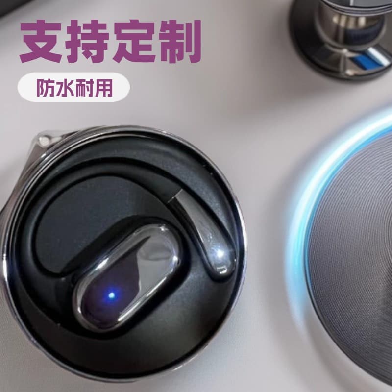 AI Translation Earbuds D88 Magnetic Ear-Hook Open-Ear Digital Display Screen OWS Open-Ear Rotatable Bluetooth Earphone Factory