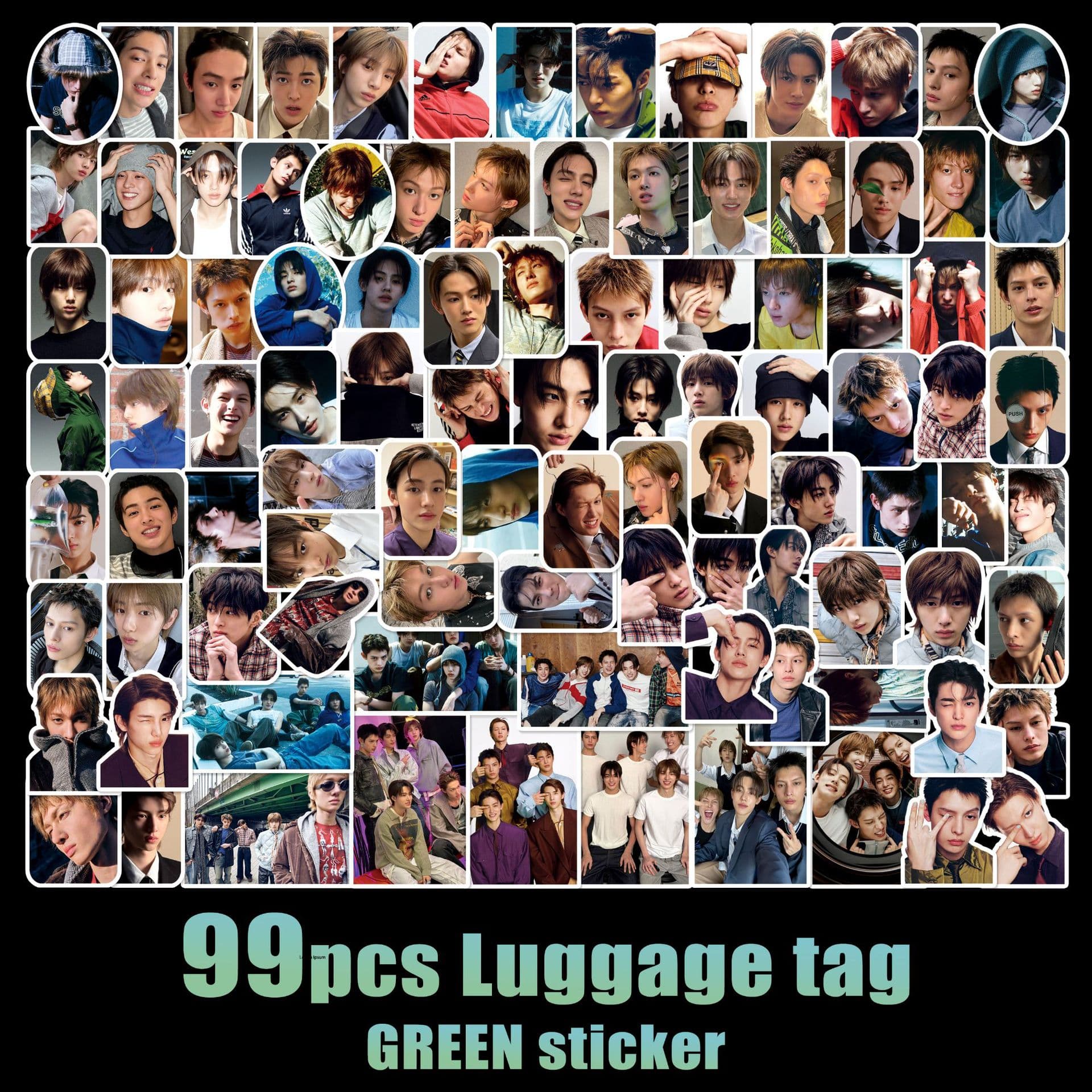 99 pieces of CORTIS stickers, mini album GREENGREEN peripheral stickers, kpop Martin luggage stickers