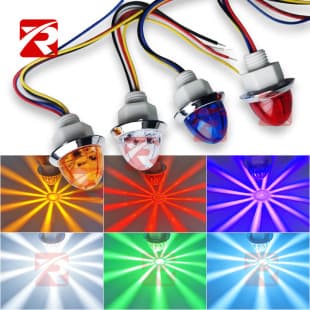 1-2 LED Small Watermelon Light, Truck Side Light, Trailer Side Light, Warning Light, Clearance Light, Decorative Light