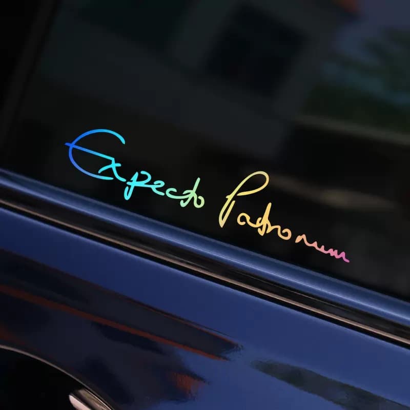 Harry Potter Expecto Patronum Sticker, Iridescent Reflective Car Decal