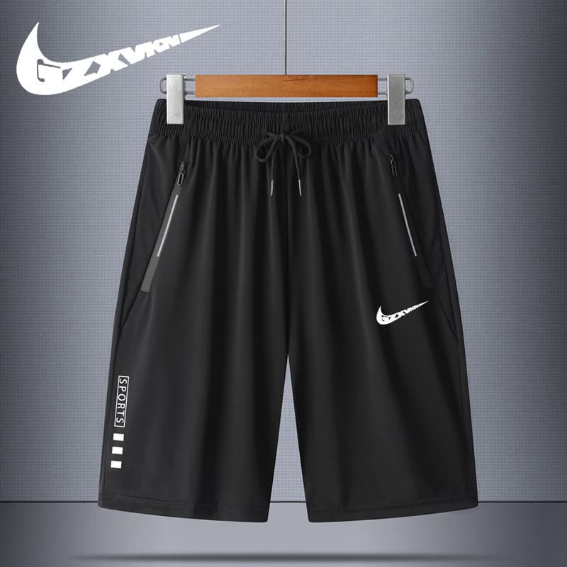 Ice Silk Breathable Quick-Dry Men's Shorts Summer Outdoor Sports Casual Shorts Basketball Beach Five-Point Shorts Men's Trendy