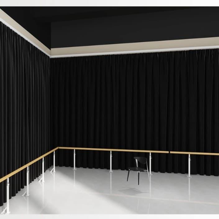Black Blackout Curtain for Home Bedroom, Velvet Fabric, Live Streaming Studio Background Cloth, Dance Room Backdrop