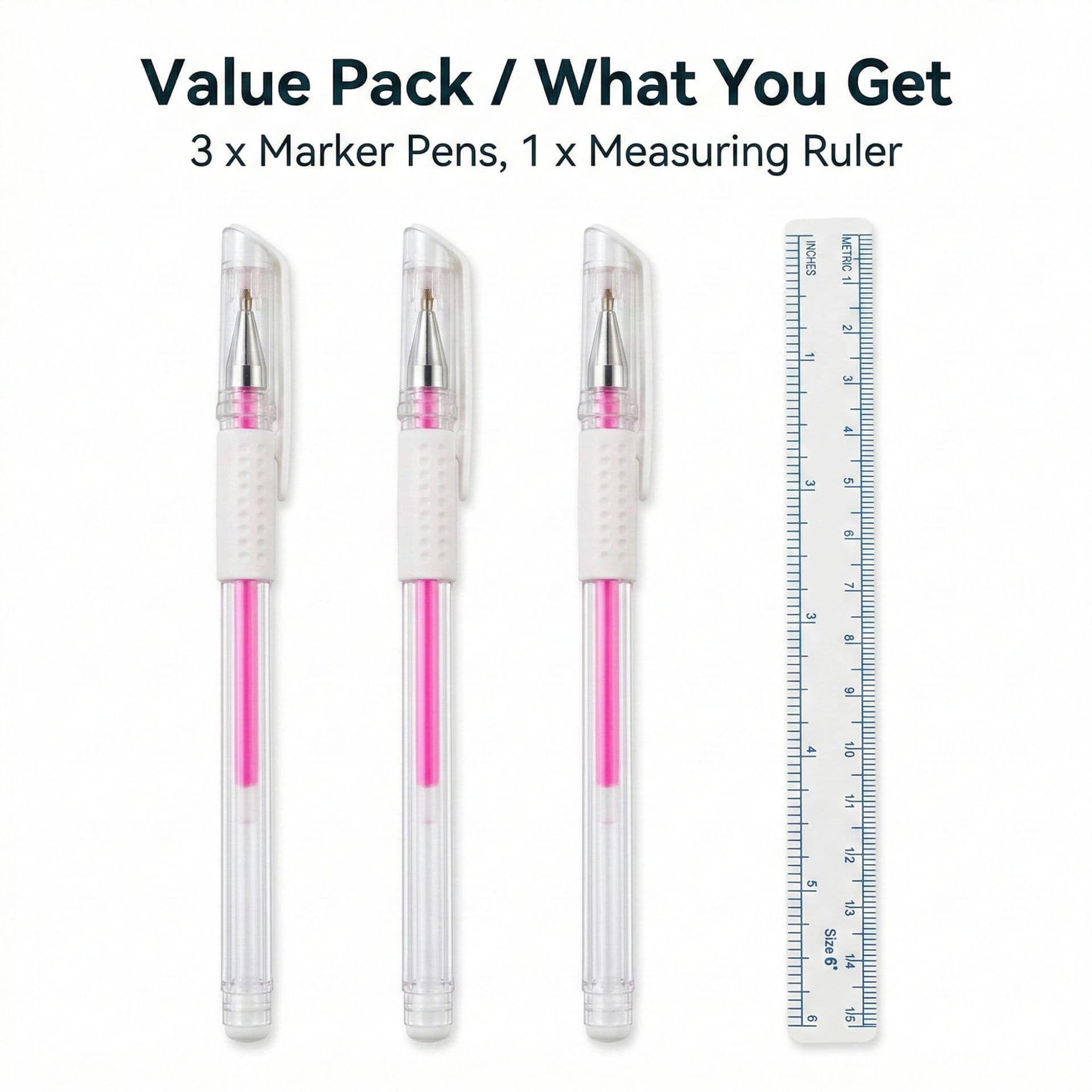 Microblading Marker Pen / PVC Pack of 3 Tattoo Marking Pens Set