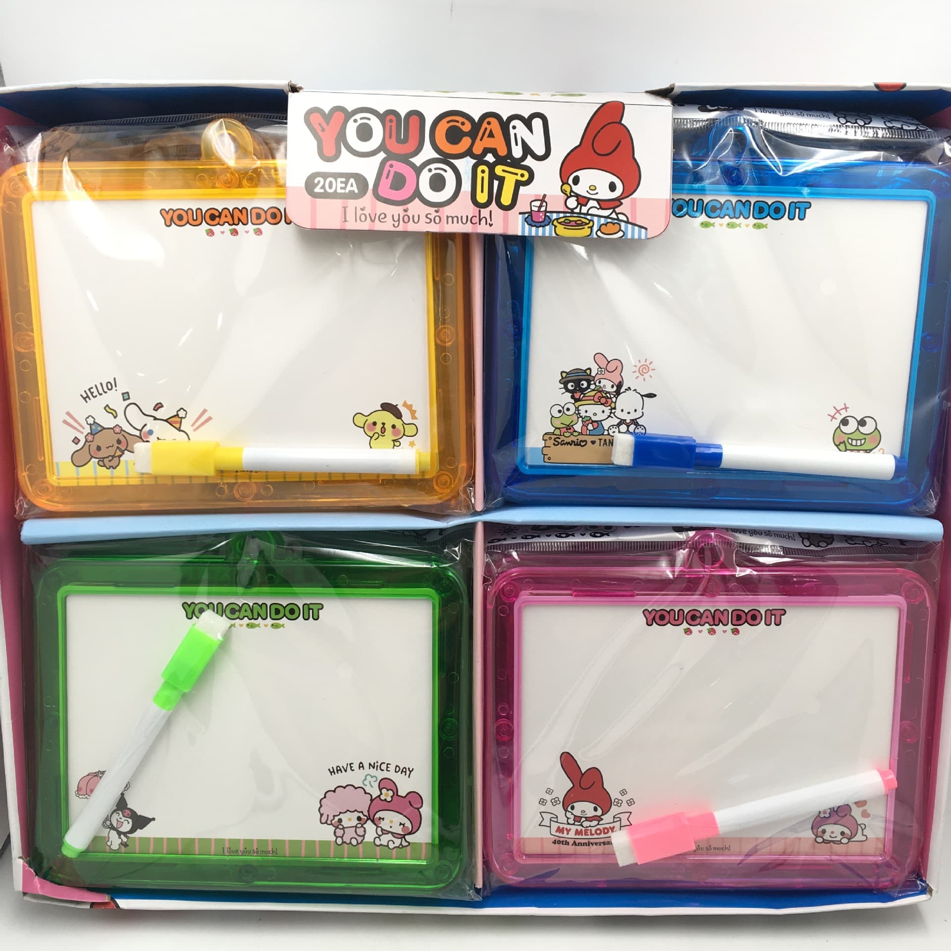 Sanrio Portable Magnetic Writing Board, Kuromi Melody, Pacha Dog Double-Sided Whiteboard, Children's Drawing Board, Stationery