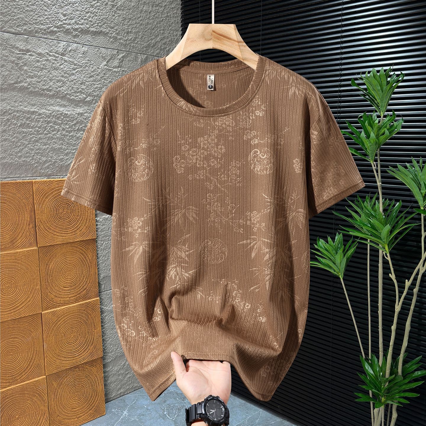 Fat Man Round Neck Short Sleeve T-Shirt Men Loose Summer New Youth Thin Breathable Half Sleeve T-Shirt Big Size T-Shirt