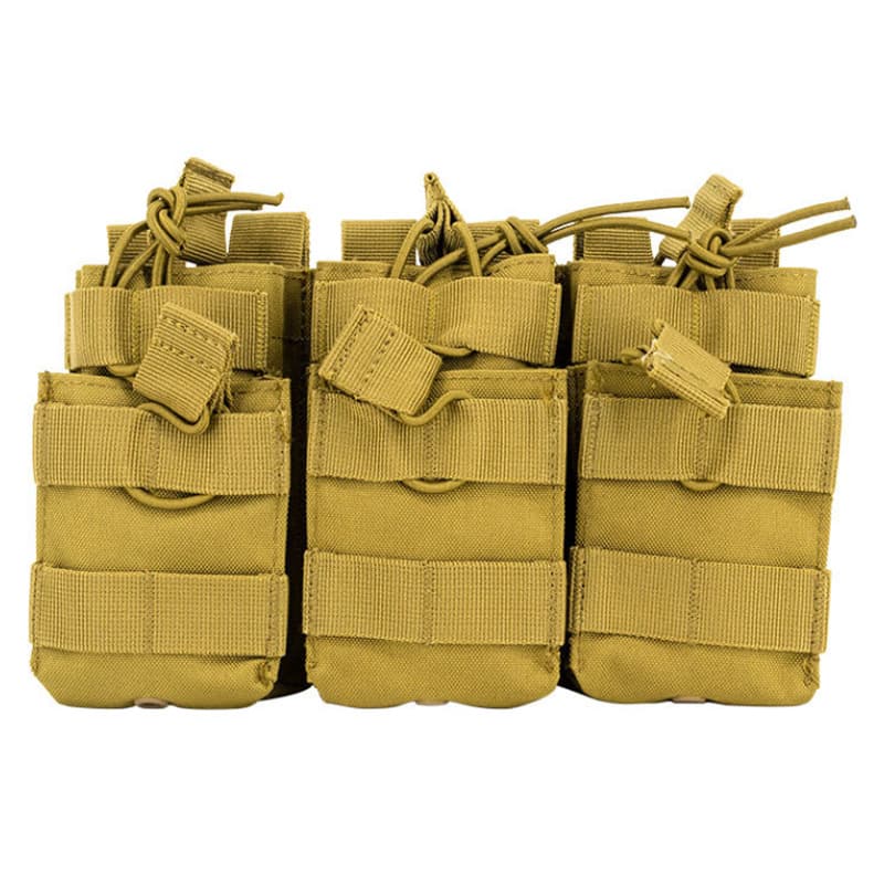 AK M4 Quick-Draw Triple Magazine Pouch Military Outdoor Nylon Tactical Accessory Pack Triple Mag Carrier