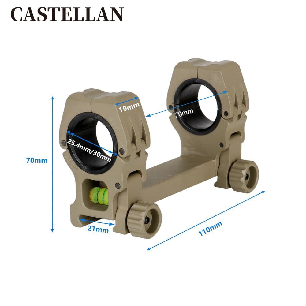 One-piece level sight clamp Horizontal one-piece bracket 25.4/30mm scope bracket