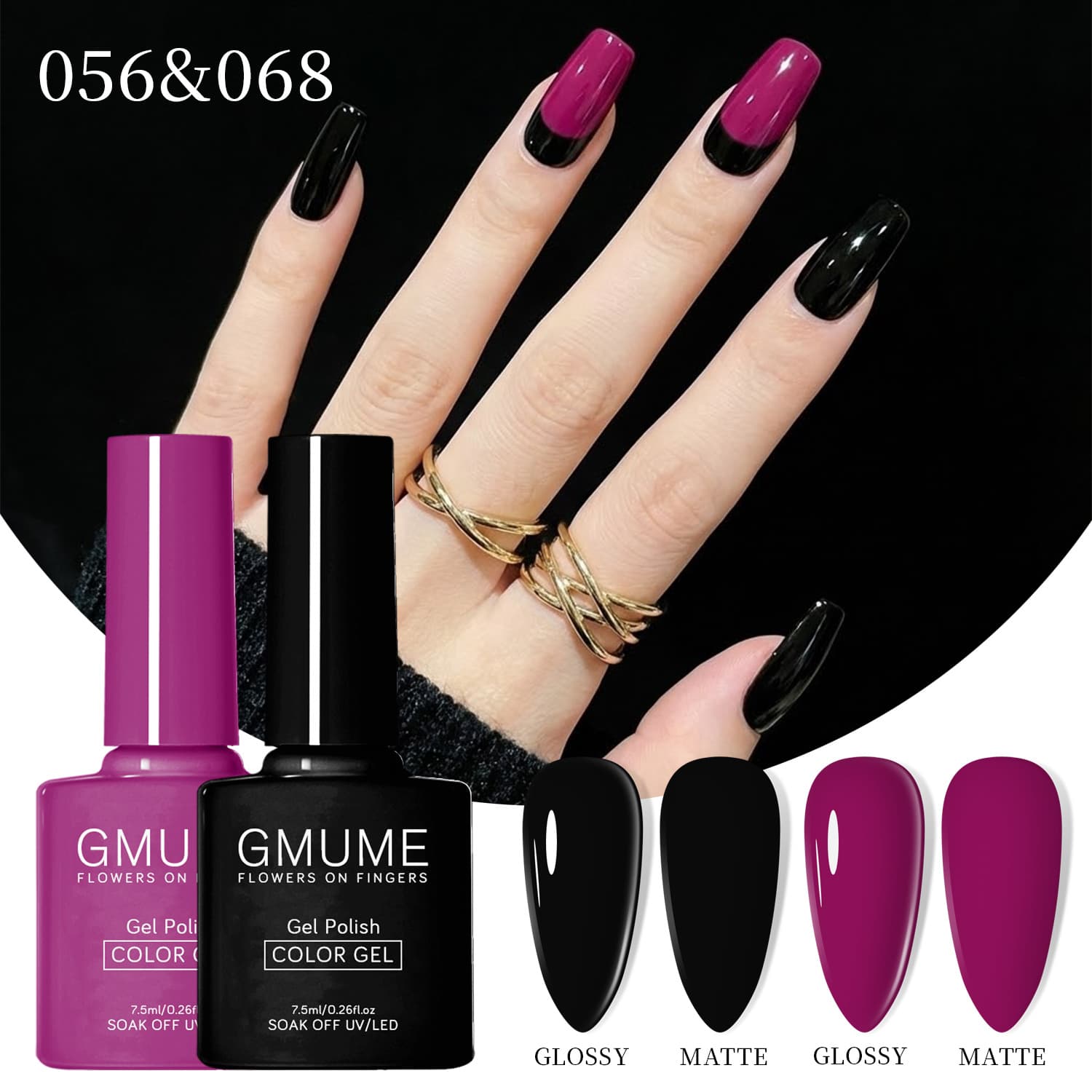 Cross-border Cool Girl Black Purple Hot-selling Colorful Bottle Gel Nail Polish High-end Spring Summer Hot-selling Classic 2026 New