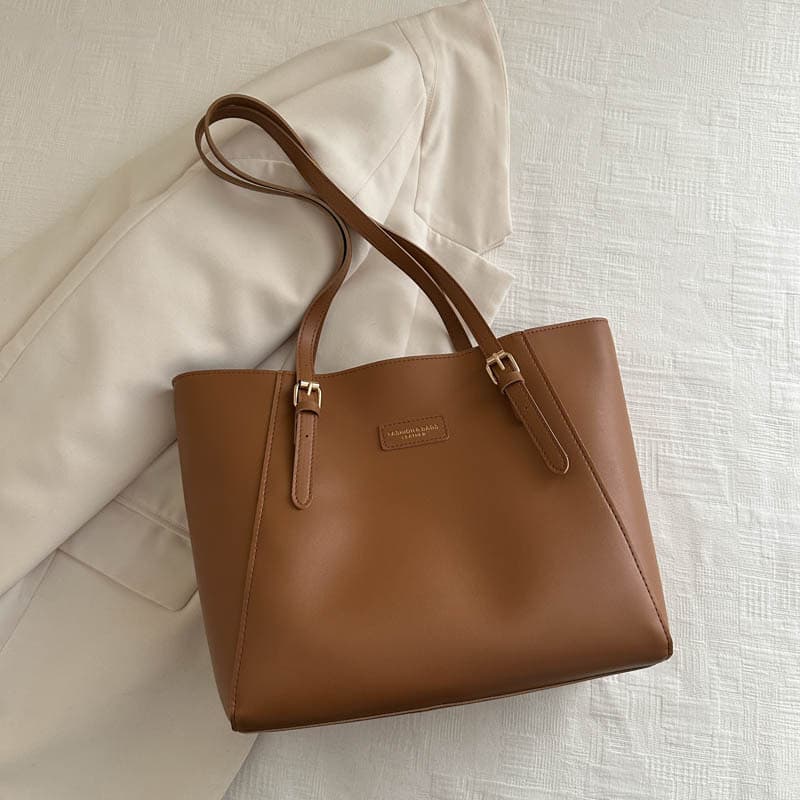 Solid Color Commuter Handbag Tote Bag New Premium Large Capacity Underarm Autumn Winter 2024 Work Tote Bag for Women