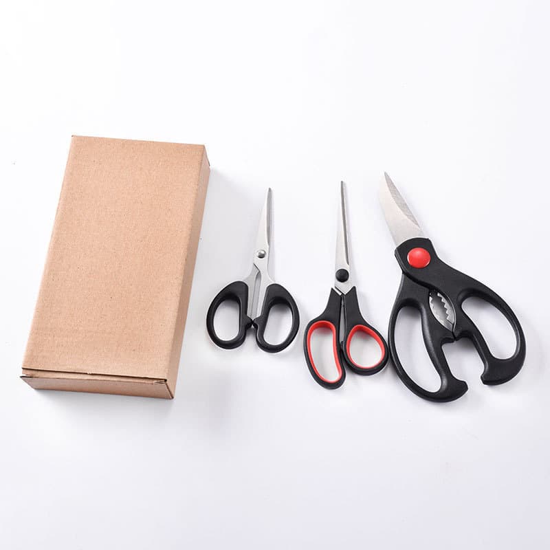 Popular three-piece scissors set for home, kitchen, and office use - wholesale.