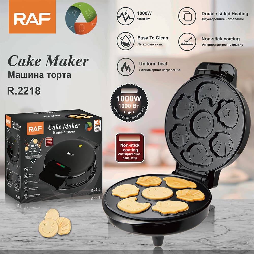 RAF EU Standard Multi-Function Sandwich Maker, Home Bread Machine, Electric Griddle, Breakfast Maker, Animal Cake Machine