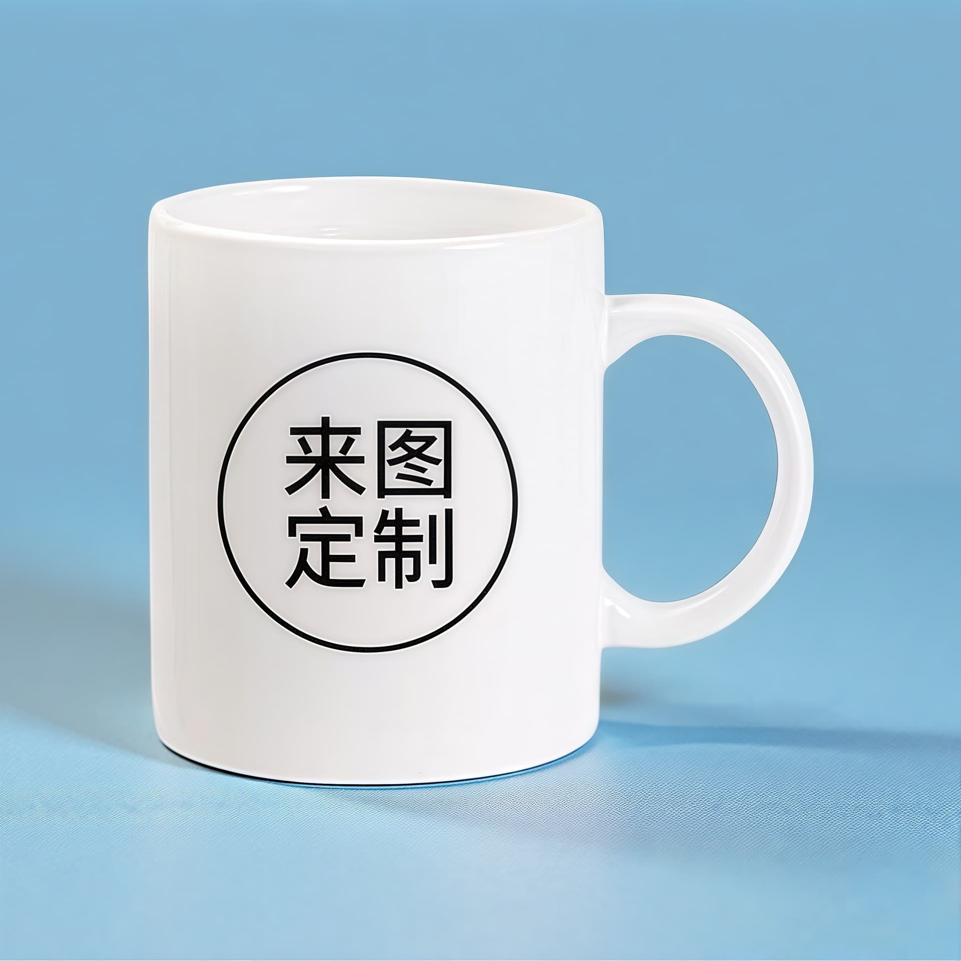 Modern Ceramic Mug White Coated Heat Resistant Double Layered Cylinder Cup for Home Use Microwave Safe Customizable Logo