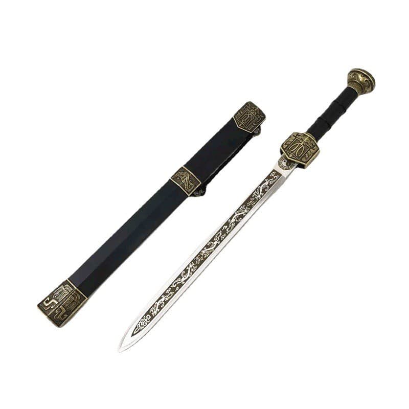 Ancient Chinese Famous Sword 48cm Qin Shihuang Sword Cold Weapon Han Sword Ruyi Sword Tourism Crafts Ornament Unedged