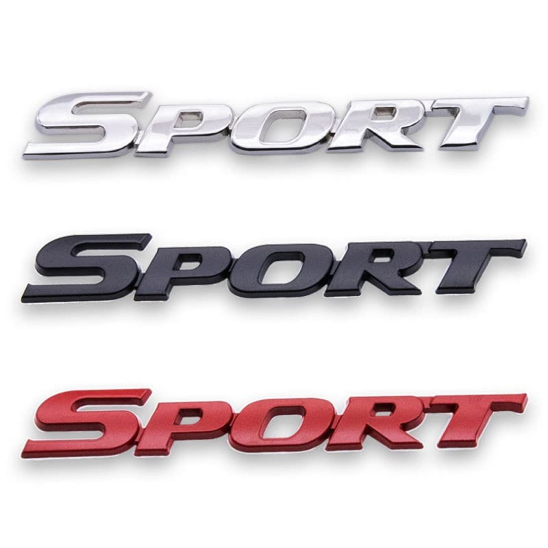 Highlander SPORT Side Door Emblem Side Badge Trunk Badge Metal SPORT Modification Emblem 3D Car Emblem