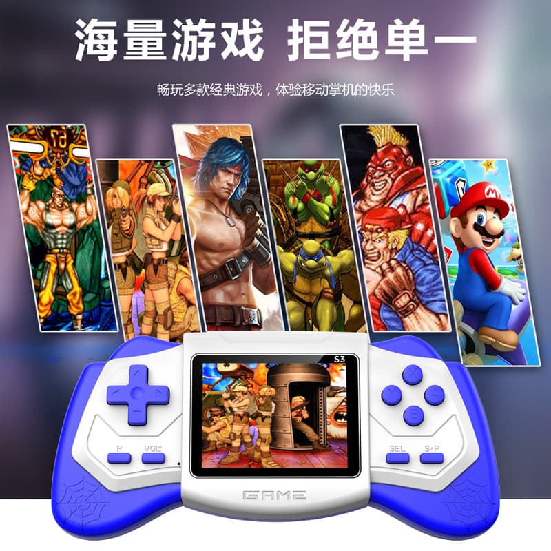 2024 cross-border new handheld game console nostalgic retro mini single and double double screen projection high-definition arcade handheld game console