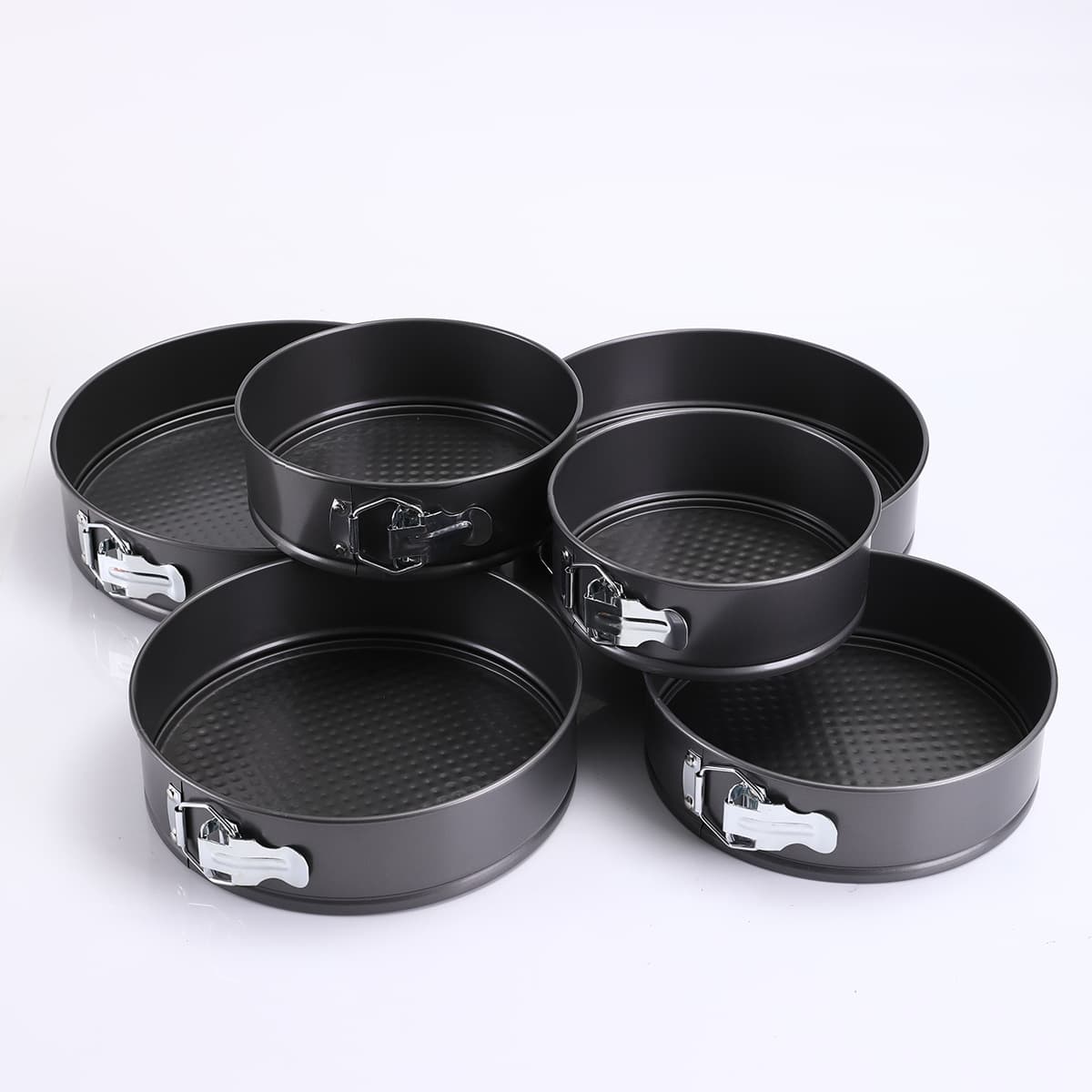 Carefully Selected Cross-Border Round Lock-Type Non-Stick Cake Mold Honeycomb Carbon Steel Pan Baking Tool Mousse Cake Mold