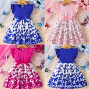 Southeast Asian Girl Dress Summer Girl Dress European and American Style Princess Dress for Girls