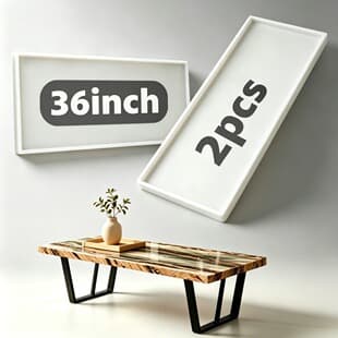 2 Long River Table Tray Silicone Molds, DIY Epoxy Resin Desktop Large Casting Mold