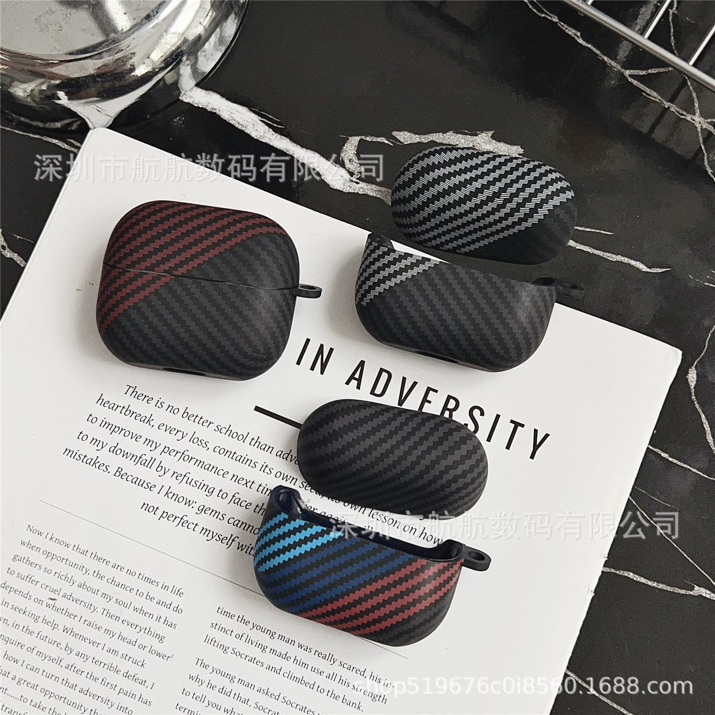 Carbon Fiber Pattern Case for Samsung Buds3 Pro, Samsung Buds3 Bluetooth Earphone Case, Business Soft Simple