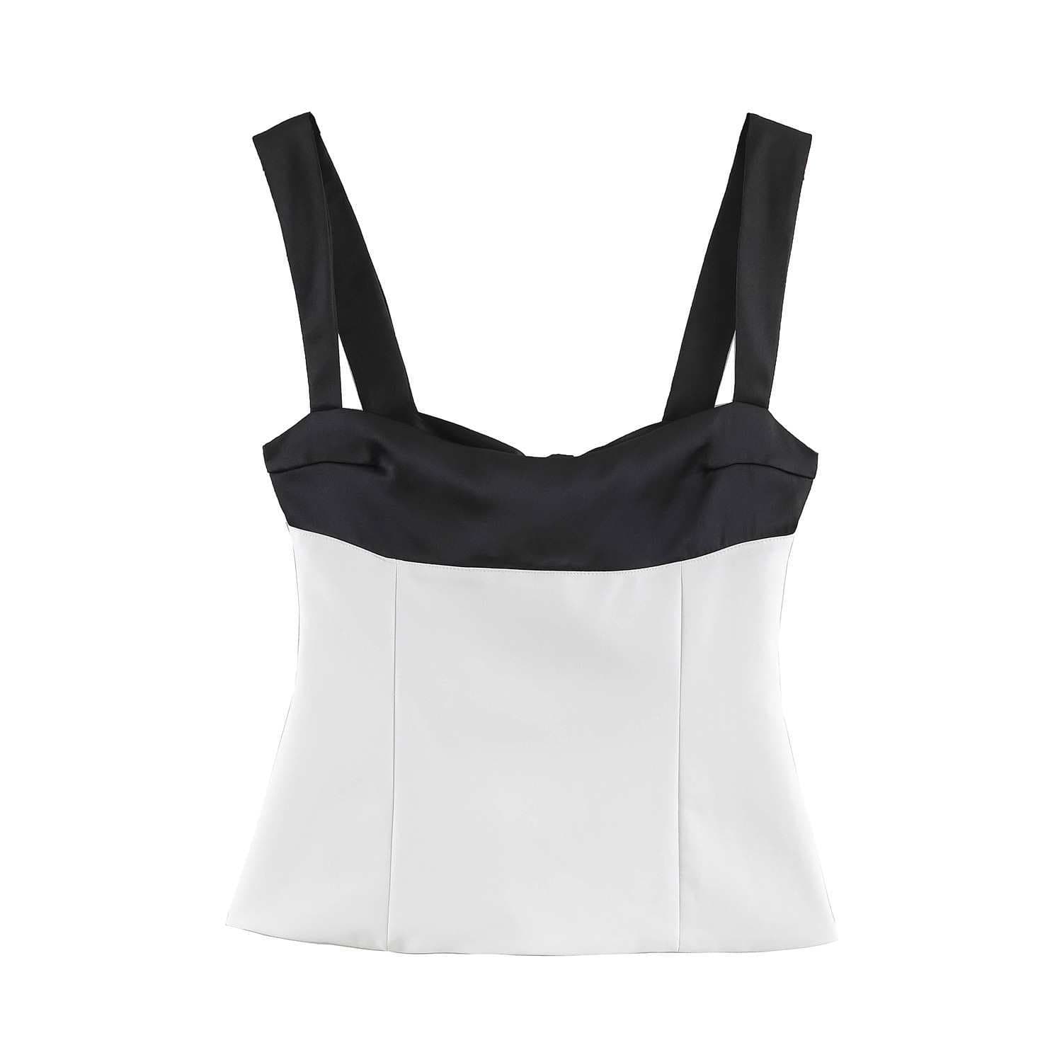 Wholesale Tops Foreign Trade Bowknot Spliced Backless European and American Style Summer New Picture Color Three-Quarter Sleeve