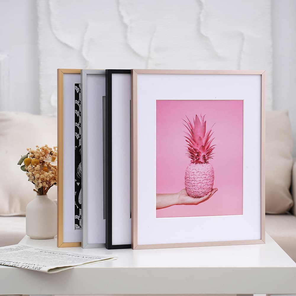 Aluminum Alloy Wall-Mounted Poster Frame, Picture Frame, Wall Hanging Metal Business License Frame A3 A4 Mounting Poster Frame 4K Advertising