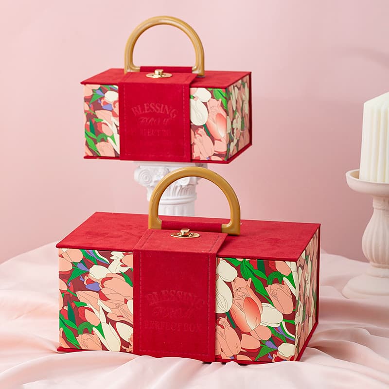 Tulip Velvet Gift Box, Souvenir Gift Box, Wedding Candy Box, Premium Gift Packaging Box, Birthday Gift Box, Gift Giving