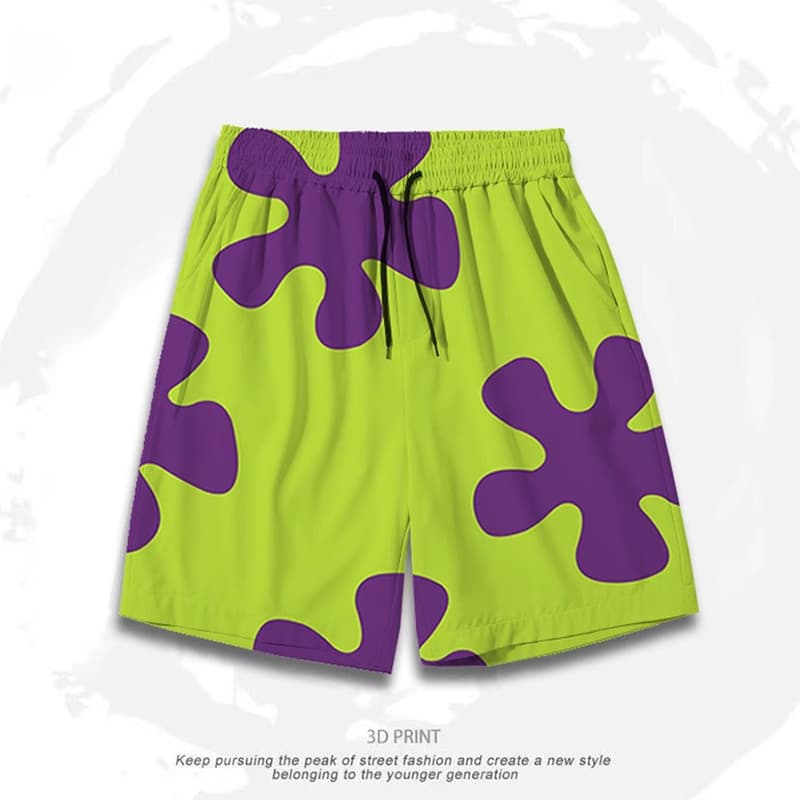 Cross-border Supply Quick-Dry Beach Shorts for Men, Swim Shorts for Seaside Vacation, Plus Size Loose Fit 5-Inch Summer Shorts