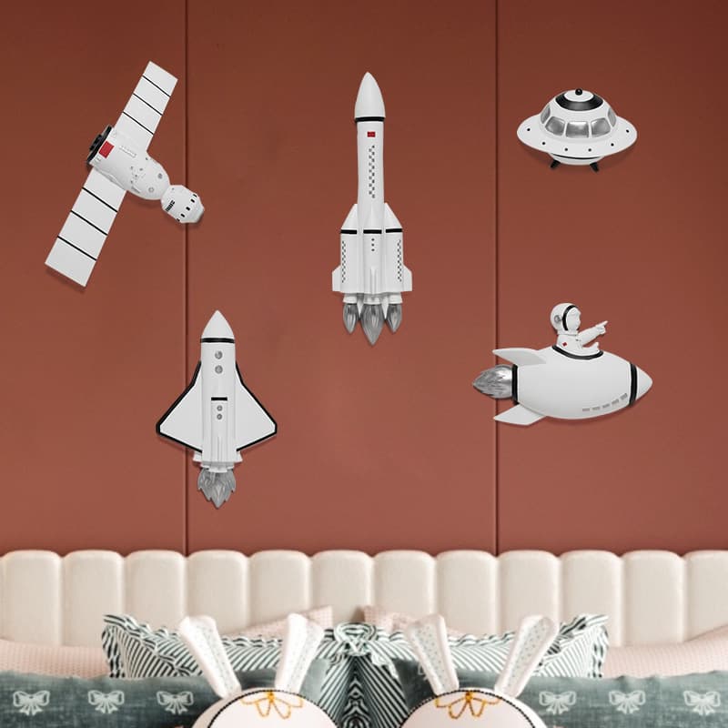 Astronaut astronaut theme wall decoration wall decoration children's room bedroom bedside punch-free wall hanging wall hanging