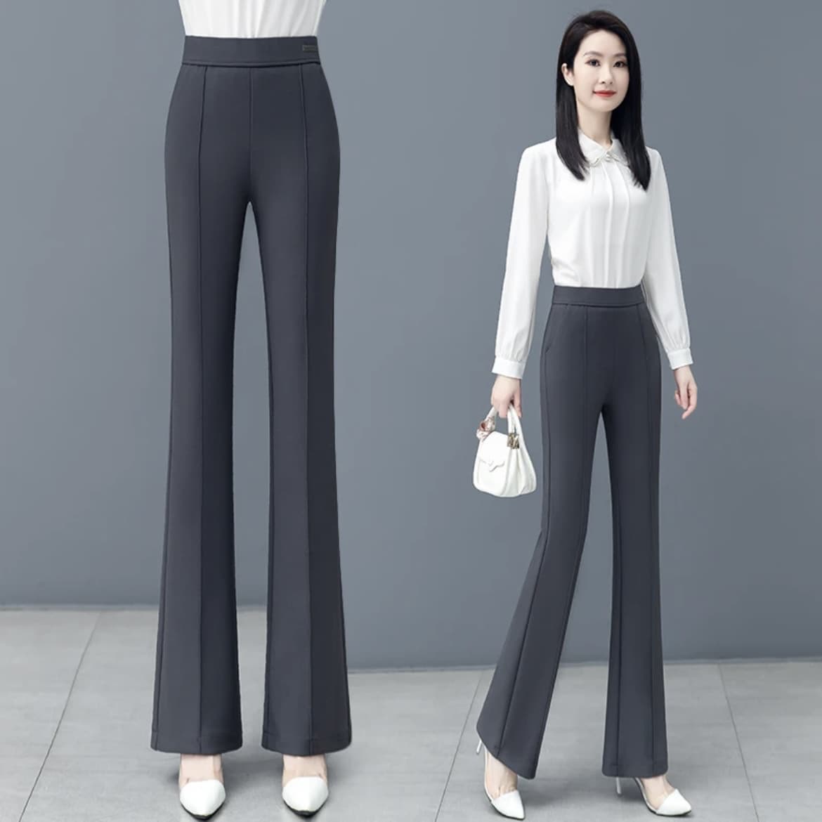 High-Waist Suit Professional Flared Pants Fall/Winter 2025 New Drapey Slight Flare Pants Stretch Casual Commute Slimming Women's Pants