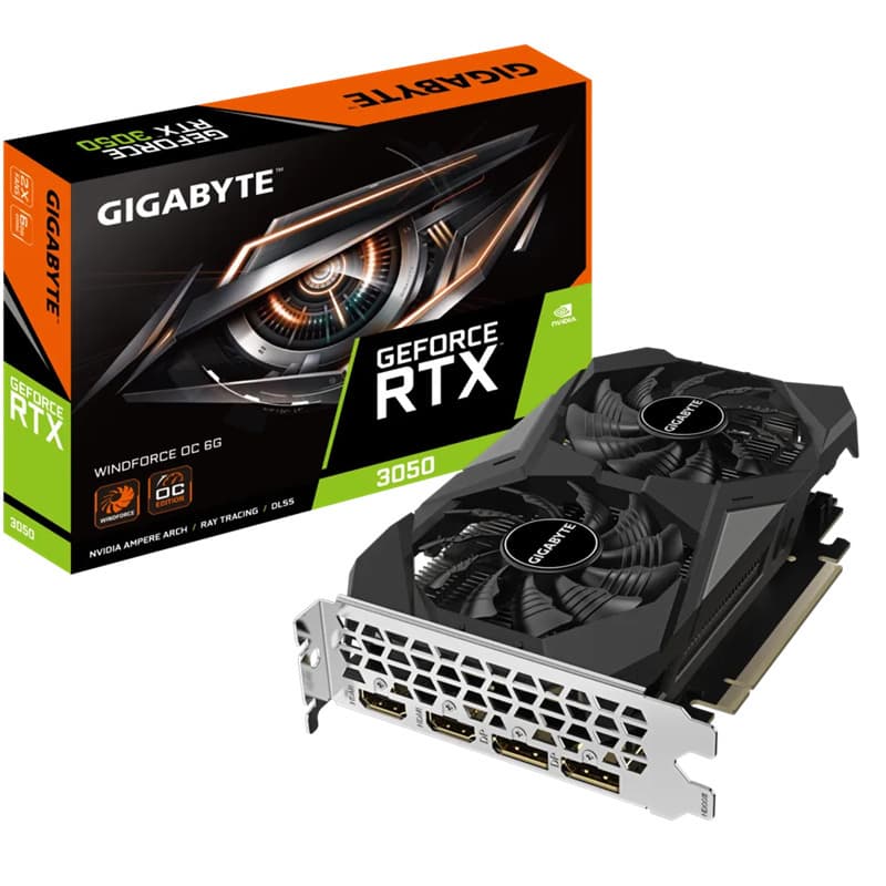 Gigabyte Windforce GeForce RTX 3050 OC 6G graphics card for e-sports gaming PCs