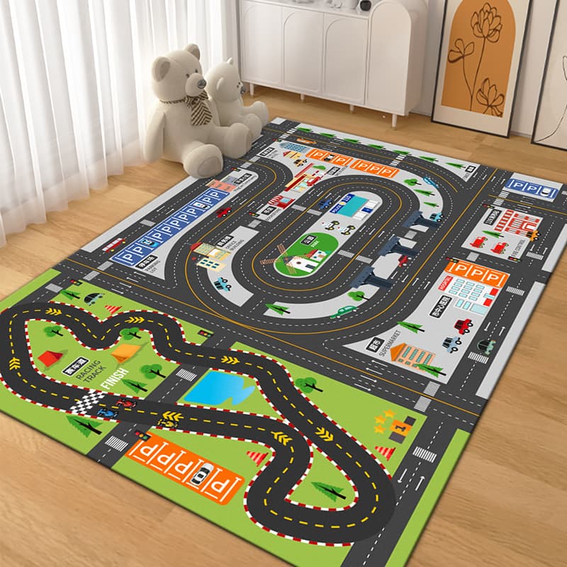 Cross-Border Cartoon-Themed Living Room Children's Full-Cover Carpet, Easy-Care Carpet, Sofa Coffee Table Rug, Bedroom Bedside Rug