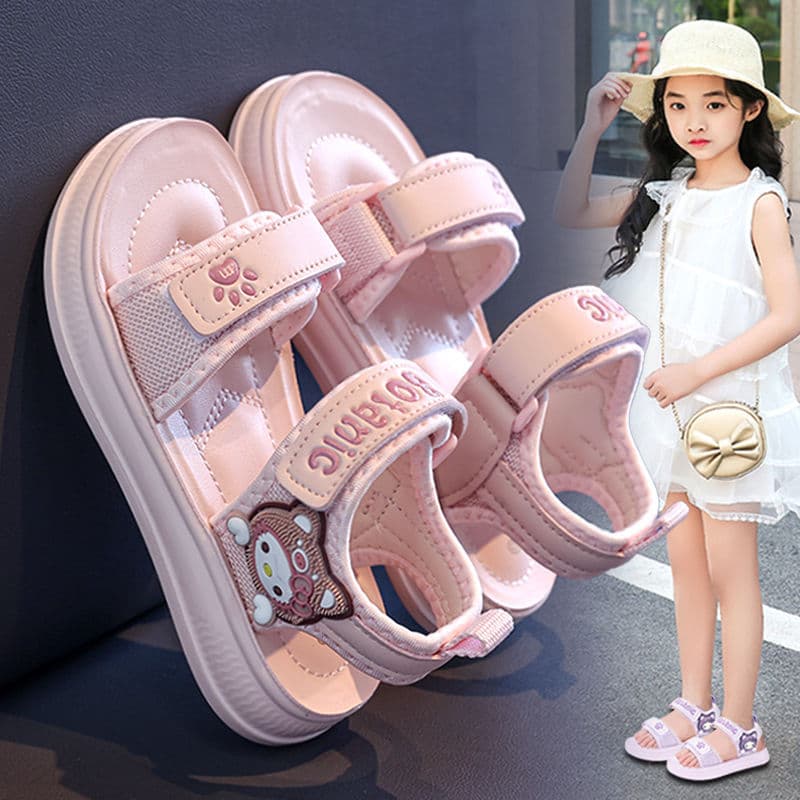 Girls' Sandals 2025 New Summer Fashion Princess Shoes Baby Cute Beach Sandals Soft Sole