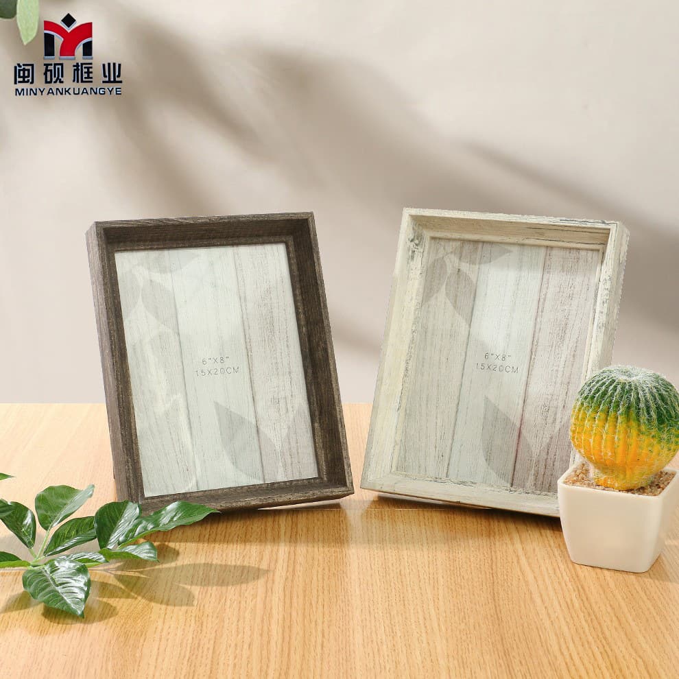 Wooden Hollow Picture Frame Wall Display 5/6/7/8/10 Inch A4 Frame Wholesale Solid Wood Photo Frame Modern Minimalist Style