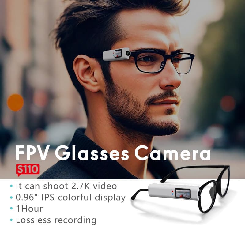 Cross-border 2K high-definition glasses, body-worn recorder, outdoor sports camera video artifact, portable life camera