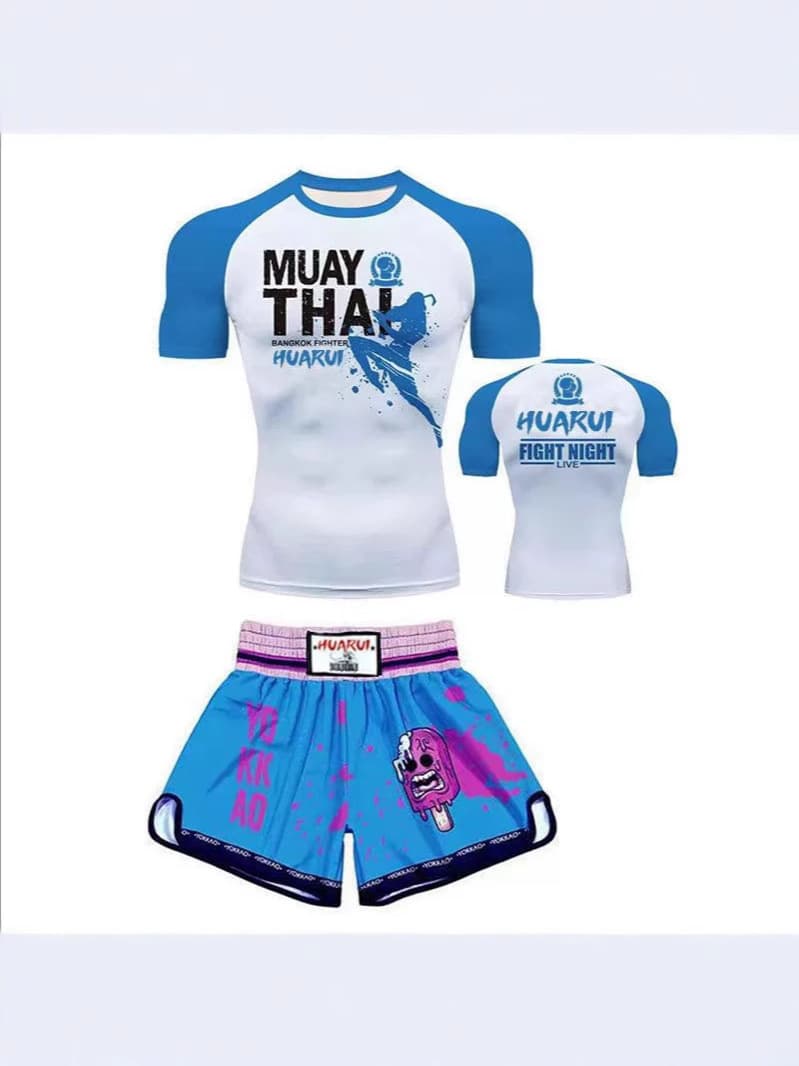 Muay Thai Uniform Tiger Head Quick-Drying T-Shirt Mma Fighting Ufc Mixed Martial Arts Casual Sports Sanda Fitness Training Uniform