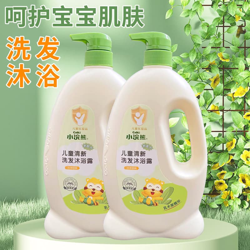 Raccoon Kids 2-in-1 Shampoo and Body Wash 1080ml Baby Gentle Formula Large Capacity Newborn