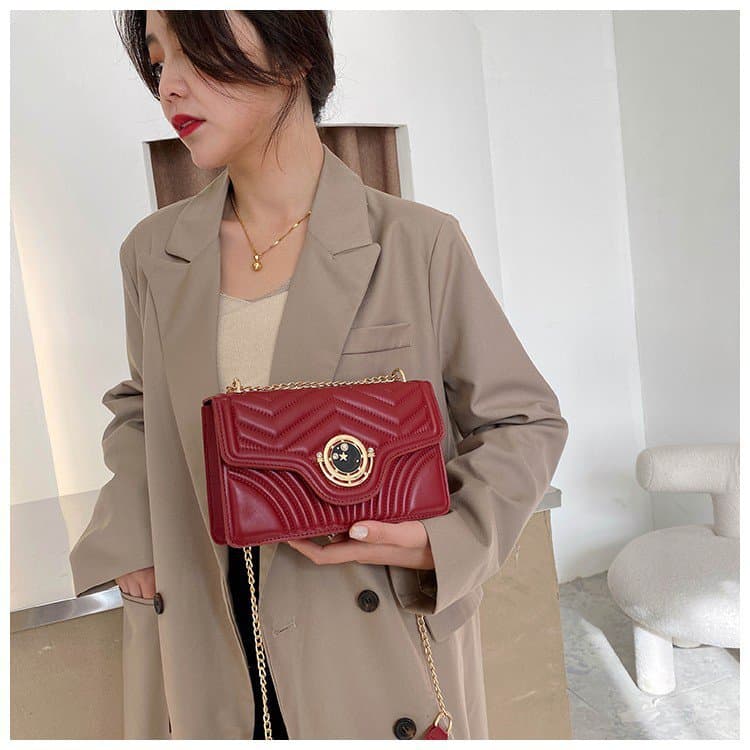 Ins Style Chain Small Square Bag New Trendy Fashion Shoulder/Crossbody Bag for Women, Underarm Bag