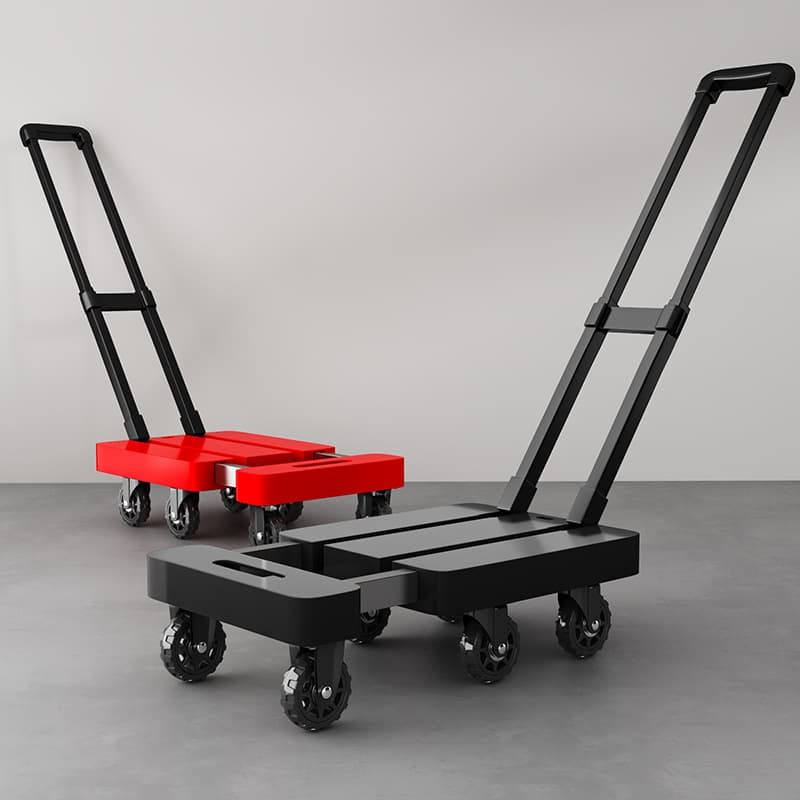 Large-Wheel Silent Hand Truck, Adjustable and Foldable for Home or Commercial Hauling Needs
